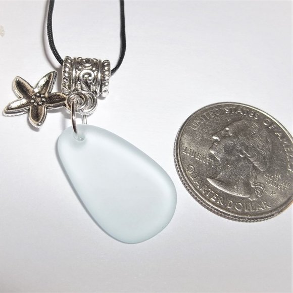 Turquoise Blue and Silver Starfish Necklace Beach Ocean Vacation Jewelry 7063 - Picture 4 of 10